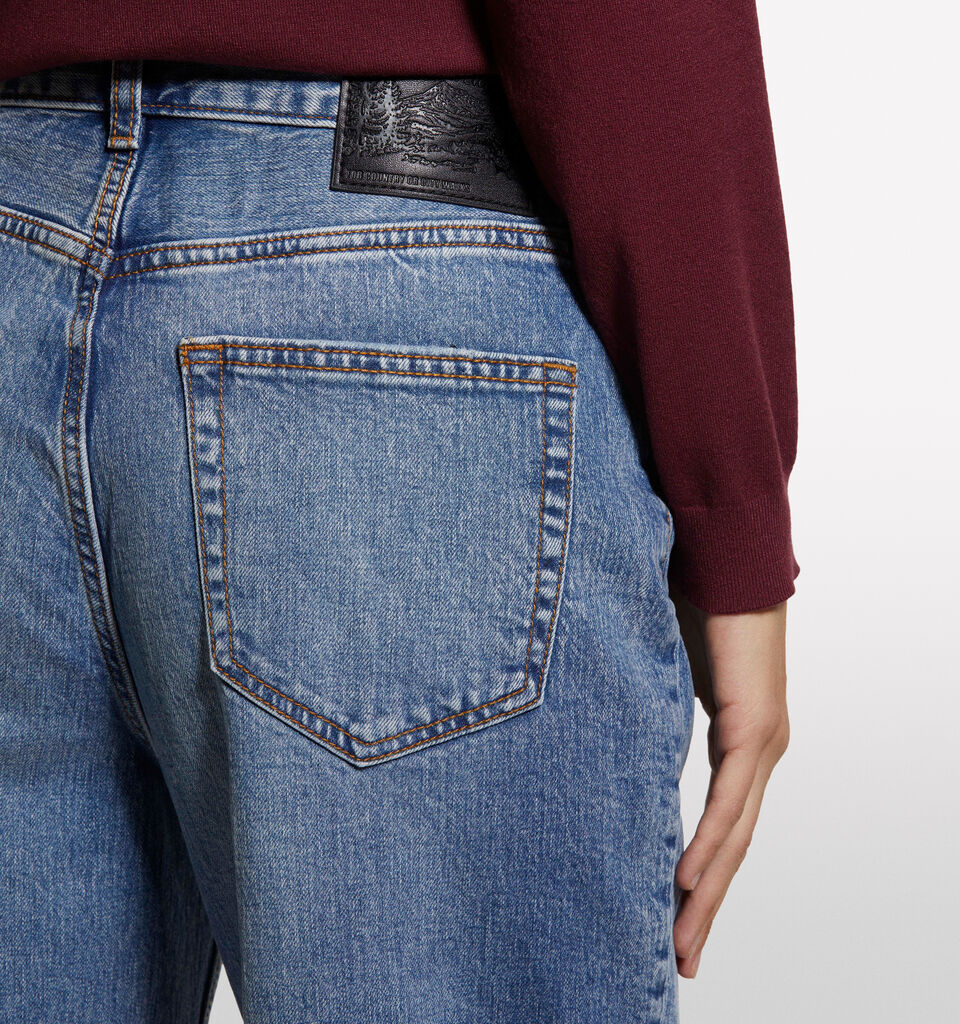 Bluejeans im Mom-Fit-Stil 69 - mom fit und boyfriend jeans für damen - Blau | Sisley image number 4
